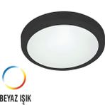 KeatLed Dekoratif 24W LED Glob Tavan Armatürü Beyaz Işık 25 Cm 2'li Paket Siyah Kasa - 6500K - Beyaz