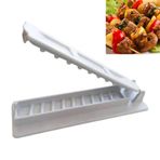 Kebap makinesi, uzun manuel kebap makinesi, kalın plastik, manuel kebap kalıbı, Türk kebap makinesi, mutfak, ev, açık havada piknik, kamp için, mangal için yeni başlayanlar için, beyaz