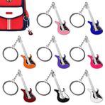 Keboyoe 8 adet anahtarlık, gitar, havalı trend, moda gitar, elektro gitar, müzik, bas, anahtarlık, müzik enstrümanı, anahtarlık, erkekler ve kadınlar için, metal kolye ucu (8 renk), Turuncu, kırmızı,