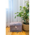 Keçe Kapaklı Çok Amaçlı Mini Kutu Gri Saklama Kutusu 35x24x24 cm