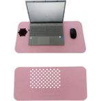 Keçe Masa Üstü Mouse Pad ve Bilgisayar Düzenleyici 70X32 cm - Antibakteriyel Mat, Doğal Keçe Mat, Masa Koruyucu Altlık, Ofis ve Ev Için Minimalist Tasarım (Açık Pembe)