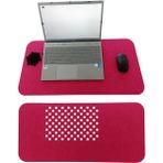 Keçe Masa Üstü Mouse Pad ve Bilgisayar Düzenleyici 70X32 cm - Antibakteriyel Mat, Doğal Keçe Mat, Masa Koruyucu Altlık, Ofis ve Ev Için Minimalist Tasarım (Fuşya)