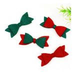 Keçe motif, fiyonk Kırmızı (4 adet)