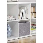 Keçe Raf Organizer, Raf Düzenleyici Saklama Kutusu, Gri, 30 x 30 x 30 cm , 27 Litre - Ahşap