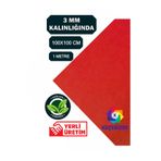 KeçeBizde Kalın Açık Kırmızı Keçe 3 Mm Kalınlığında