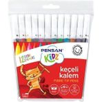 Keçeli Boya Kalemi Pensan - 12'li - Çok Renkli