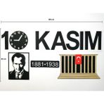 Keçeli Dünyam Atatürk 10 Kasım Panosu (Keçe Eğitim Materyali) - Renkli - 125 x 65 cm