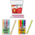 Keçeli Kalem Seti 6 Neon - 6 Pastel ve 12 Renk Keçeli Kalem Pensan Keçeli Kalem 1 Paket - Renkli