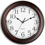 KECYET Duvar Saatleri Pille Çalışan Sessiz Tik Takmayan Duvar Saati Küçük Vintage Retro Rustik Stil Dekoratif Mutfak Oturma Odası Ev Ofis için (Bronz 8,5 inç)