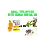 Kedi Bakım Seti: Sevimli Yapışkanlı Catnip Avokado & Buharlı Yıkama Fırçası Avantajlı Set