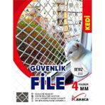 Kedi Balkon Güvenlik Filesi 1.5x2 M, 4mm Ip Kalınlığı, 4x4 Gözenekli + Montaj - Antrasit - Seçenek 1