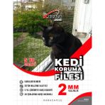 Kedi Balkon Güvenlik Filesi – 2.5 M Yükseklik | Metreyle Kesim | 2 mm Ip, 4x4 cm Göz Aralığı + Montaj Aparatları (Beyaz Veya Siyah) - 2.5x5 m