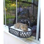 Kedi Cam Önü Hamak & Cama Asılan Kedi Yatağı - Antrasit