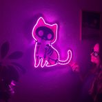 Kedi Duvar Sanatı, Kedi Duvar Dekoru, Kedi X-Ray Neon Duvar Tabelası - Kedi Kemiği LED Işık, Kedi X-Ray Tarama Neon Tabelası, İskelet Kedi Neon Tabelası, Kedi LED Neon Tabela, Kedi Sever Hediyesi