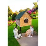 Kedi evi kedi yuvası 2 KEDİLİK iç ve dış mekan su ve kar yalıtımlı