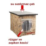 kedi evi kedi yuvası iç ve dış mekan ısı ve su yalıtımlı 36x33x30cm özel üretim