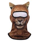 Kedi Kayak Maskeleri | Balaclava Yüz Maskeleri | Kulaklı 3D Aslan Kayak Maskeleri | Müzik Festivalleri için Hayvan Kayak Örtüsü Raves Kayak Cadılar Bayramı Partisi Açık Hava Etkinlikleri, Kayak