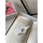 Kedi Kitap Okuma Yüzüğü Sayfa Tutucu 3D Baskı - Beyaz