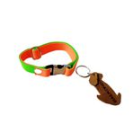 Kedi kolyesi likralı yumuşak kolon yeşil turuncu çift kat genişlik:1,5cm boyun ölçüsü:15-30cm ayarlamalı cat necklace BalkondaNM213 KK3-10