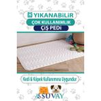 Kedi Köpek Çiş Pedi 60x60 | Sıvı Geçirmez Yıkanabilir Emici | Hasta Alezi | 4 Ebat