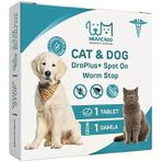 Kedi Köpek Worm Stop İç Dış Parazit Damla Tablet Seti