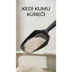 Kedi Kumu Eleme Küreği, Metal Gövde Ve Ince Diş Yapısıyla Hijyenik Temizlik Amaçlı