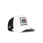 Kedi Logolu Beyaz-Siyah Trucker Şapka