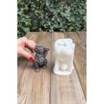 Kedi Lokum Tekli Silikon Mum Kalıbı