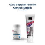 Kedi Malt Macunu + Kalsiyum Magnesium D3 Tablet Seti – Tüy Yumağı, Kemik Ve Diş Sağlığı Destek Paket