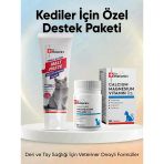 Kedi Malt Macunu + Kalsiyum Magnesium D3 Tablet Seti –Tüy Yumağı, Kemik Ve Diş Sağlığı Destek Paketi