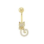 Kedi Model Göbek Piercing