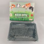 Kedi Otu Kit (Kedi Çimi Set) - Toprak, Saksı, Koruyucu File ve Tohum Seti