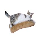 KEDİ OYUNCAĞI SARILMA YASTIĞI UYKU OYUNCAĞI KEDİ OTLU 30 CM PELUŞ ( 1 ADET ) KAHVERENGİ