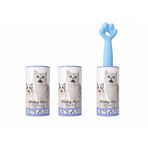 Kedi Patili Tüy Toplayıcı Sticky Roller Seti – 60 Yapraklı Güçlü Yapışkanlı Kullan At Bant + 2 Adet Yedek Rulo – Evcil Hayvan Tüyü, Toz ve Kıl Temizleyici Pratik Rulo (Mavi)