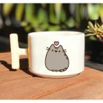 Kedi Pusheen Baskılı Beyaz El Yapımı T Kulp Kupa Bardak - 300 cc