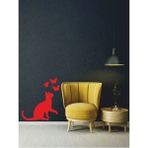 Kedi Sticker Duvar DEKORASYONU-40X30 cm - Home Sticker - Duvar Sticker - 40 x 30 - Beyaz