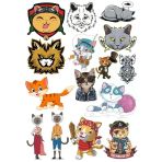 Kedi Sticker Set-9 15 Parça Telefon, Tablet, Defter, Laptop Sticker