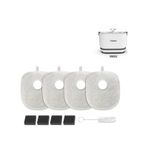 Kedi Su Pınarı Filtresi | 4'lü Set, X8652 ve X8653 Uyumlu Yedek Parça (X8783) gri