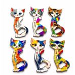 Kedi Tasarımı İstanbul Temalı Buzdolapı Süsü Magnet Alk5409
