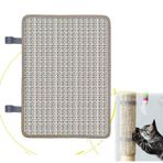 Kedi Tırnak Törpüsü Scratcher, Sisal Kedi Kazıma Matı, Kedi Tırmalama Direğinin Etrafına Sarılmış, 80 Alüminyum Oksit Kumlu Kedi Tırnak Törpüsü, Sisal Ped Kedi Tırmalayıcı, Çizik Direğini Korumak için