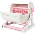 Kedi Tuvaleti Yarı Otomatik Tek Hamlede Kolay Temizlik Hijyenik Kullanım Pratik Kedi Kum Kabı - Pembe