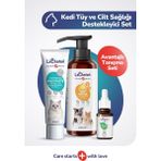 Kedi Tüy Döküm Dökülmesi Önleyici Engelleyici Tüy Sağlığı Destekleyici Set(Malt Paste-Balık Yağı-Damla) - 250 ml