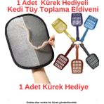 Kedi Tüy Toplama Eldiveni Kürek Hediyeli - Siyah