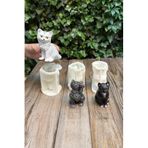 Kedi Üçlü Set Silikon Mum Kalıpları