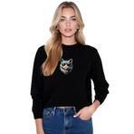 Kedi Unisex Sweatshirt (50, Siyah, 2XL)