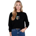Kedi Unisex Sweatshirt (50, Siyah, M)