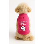 Kedi ve Köpek Kıyafeti & Elbisesi - Pembe Sevmezsen Sevme Atlet - 6XL