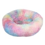 Kedi ve Köpek Yatağı Köpek Yatak Donut Pet Yatak Köpek Kedi Yuvarlak Sıcak Sarılma Yumuşak Yavru Kanepe Kedi Yastık Köpek Yatağı(Diameter 70cm)