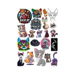 Kediler Sticker Set 6 16 Parça Telefon, Tablet, Defter, Laptop Sticker