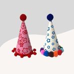 Kediler ve Küçük Irk Köpekler İçin 2Li Parti Şapkası PS47 (El Yapımı)
